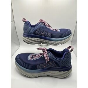 Hoka One One Bondi 6 Running Shoes Sneakers Womens Size 7 Blue Purple